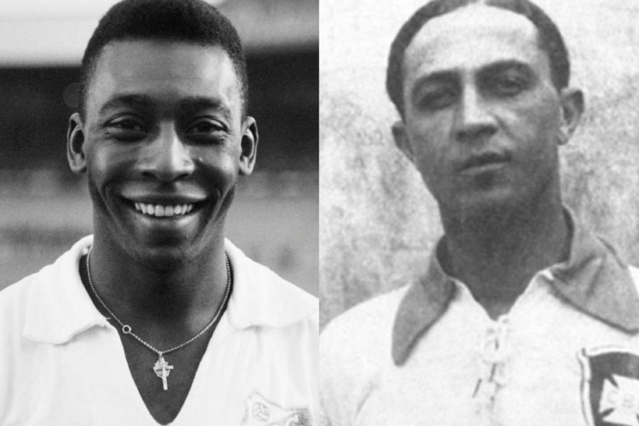 O'Rei Pelé (Izquierda) junto al O'Rei olvidado: Arthur Friedenreich (derecha)