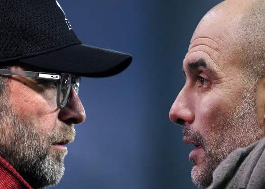 Cara a cara de Jürgen Klopp y Pep Guardiola